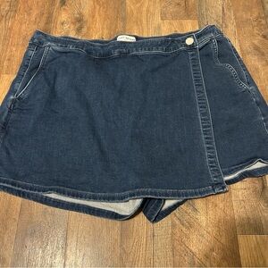 Lane Bryant Dark Denim Skort Shorts - Blue sz 18